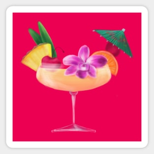 Tropical Cocktail Sticker